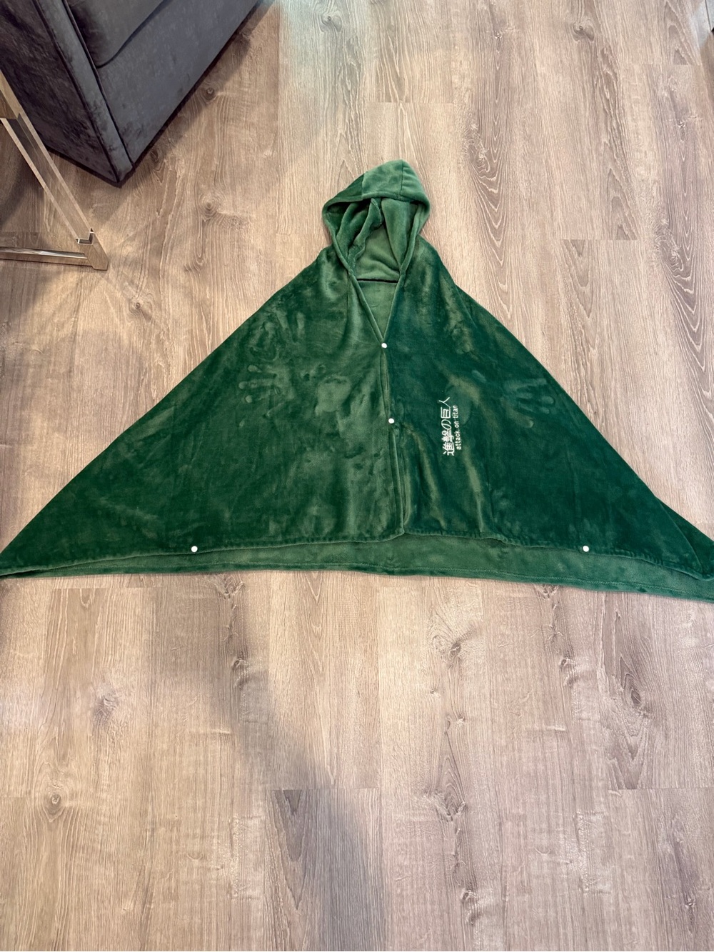 Attack on Titan Survey Corps Plush Fleece Hooded Cape Poncho One Size